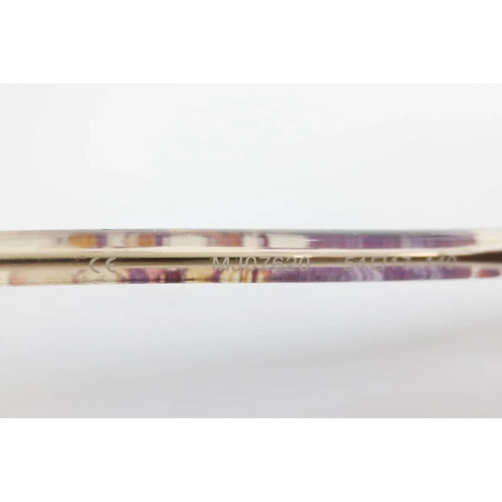 MJ MJ07620 Purple Floral Marble Eyeglass Frames Rhinestone Accents 54-17-140
